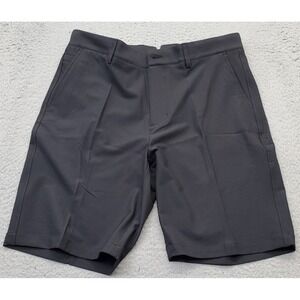 Dunning Golf Shorts Mens 32 Black Woven Stretch Performance Comfort Waistband